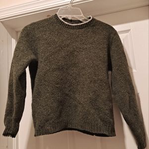 Lands end wool sweater.  Dark hunter green.  Medium